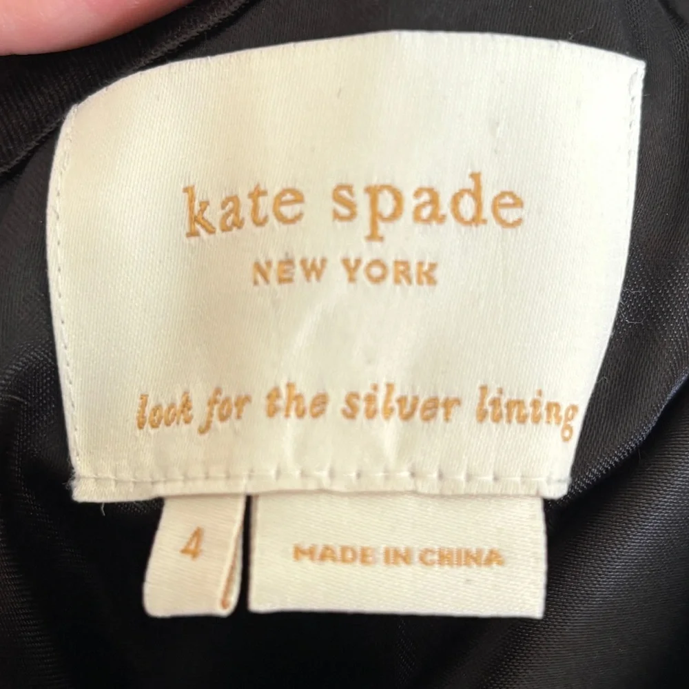 Kate Spade Size 4 Black Bow Dress